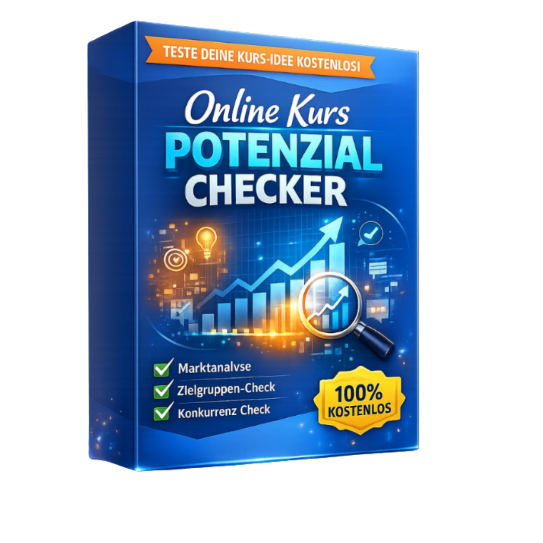 Online-Kurs Potenzial Checker — Workbook-Mockup