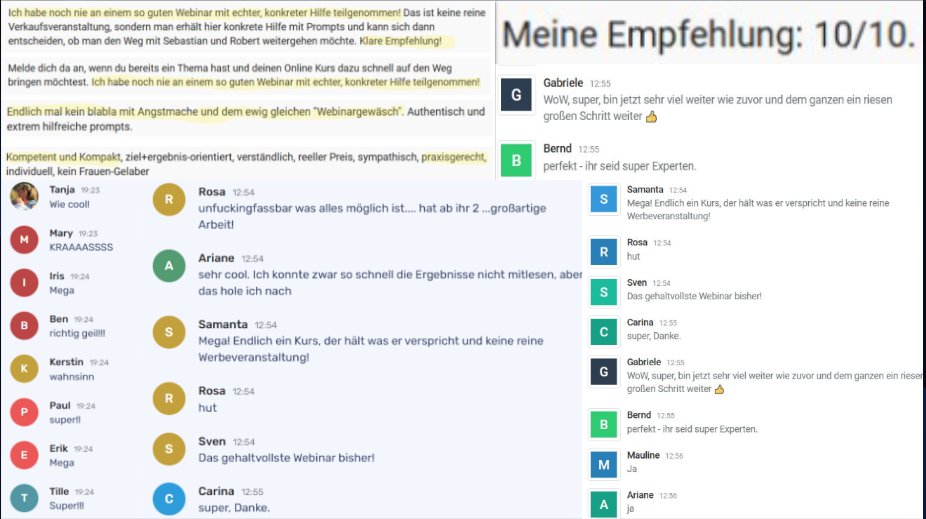 Live-Chat-Feedback aus dem Workshop