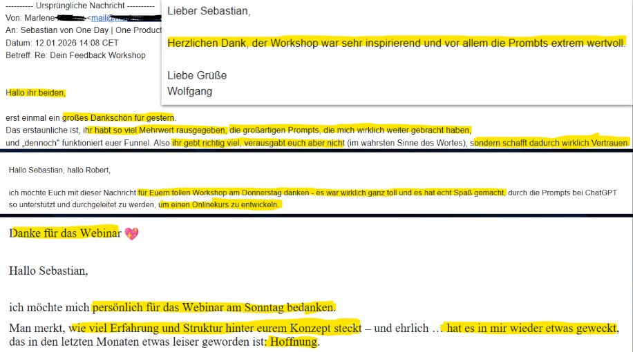 E-Mail-Feedback nach dem Workshop